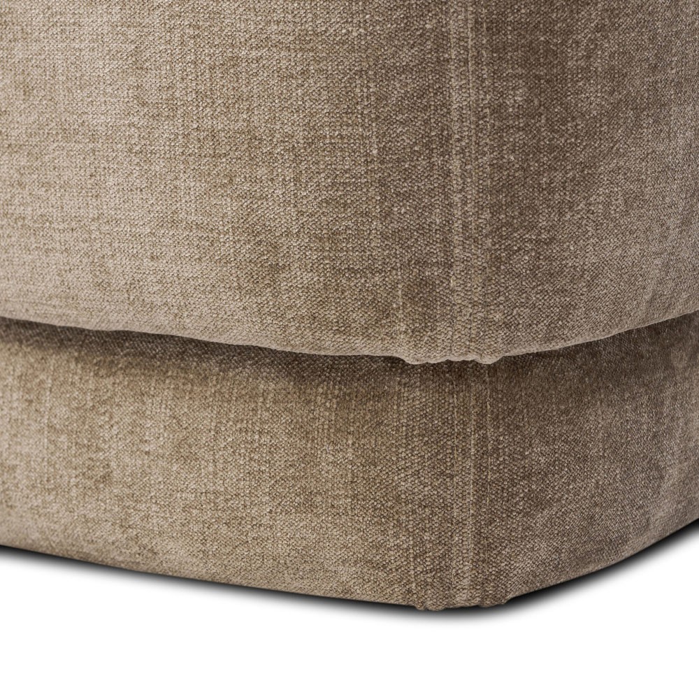 Deenie Modern Classic Brown Velvet Ottoman|