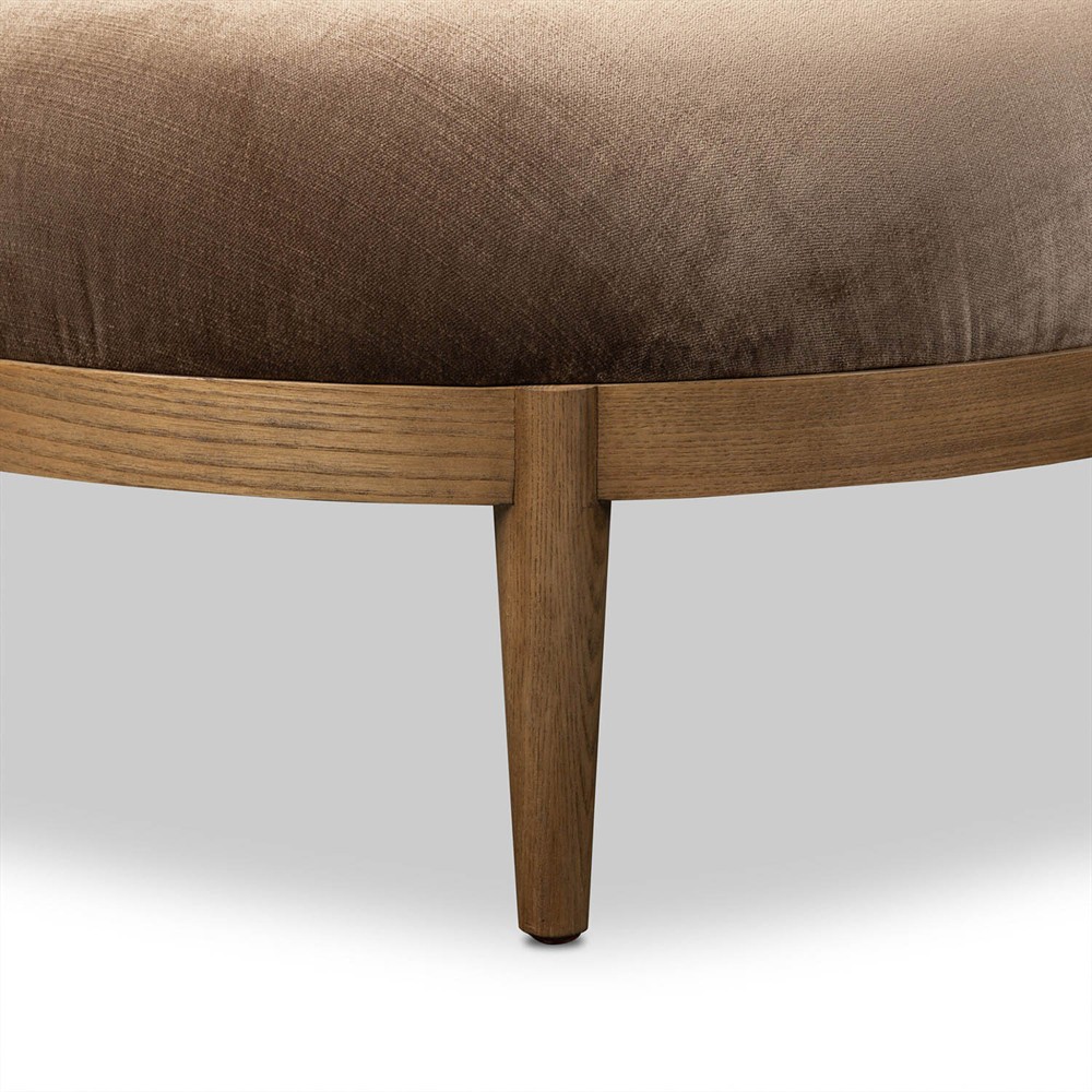 Demi Altair Mushroom Velvet Chaise|