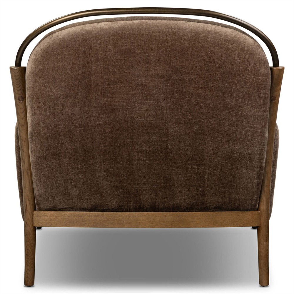 Demi Altair Mushroom Velvet Chaise|