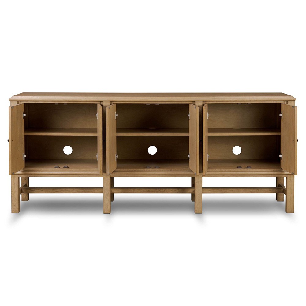 Fairview Coastal Beach Light Wash Oak Media Console - 92"|