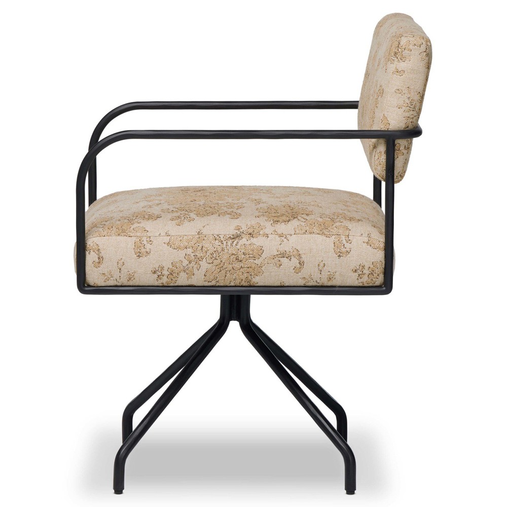 Faryn Modern Classic Beige Printed Office Chair|