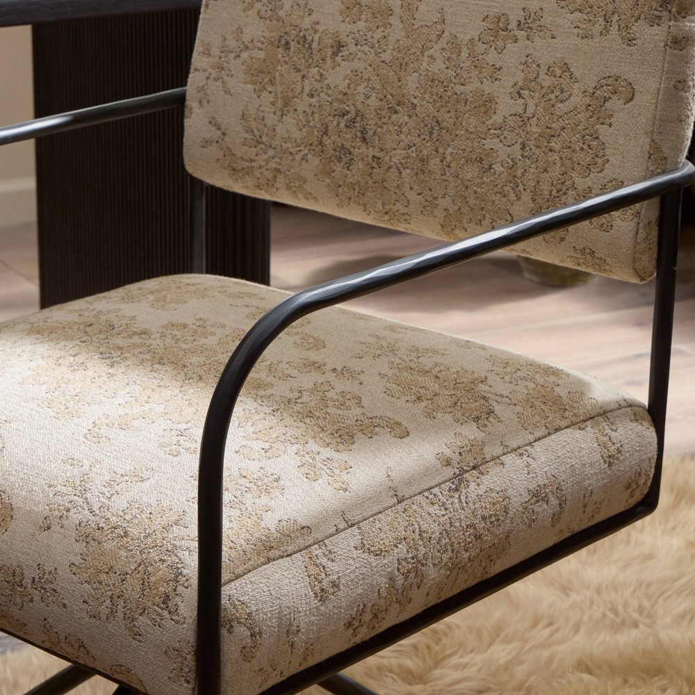 Faryn Modern Classic Beige Printed Office Chair|