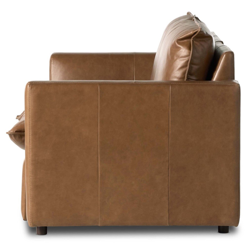 Kosa Modern Classic Brown Leather 2 Piece Reclining Sectional - 88"|