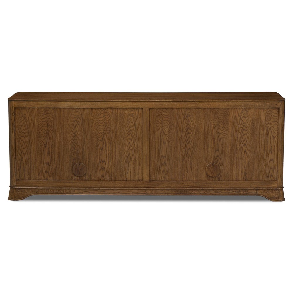 Lydia Rustic Lodge Natural Oak Media Cabinet - 82"|