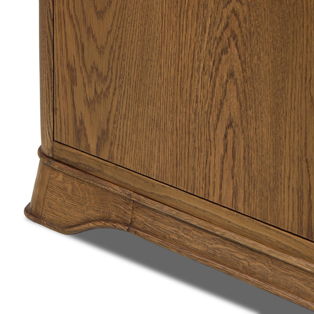 Lydia Rustic Lodge Natural Oak Media Cabinet - 82"|