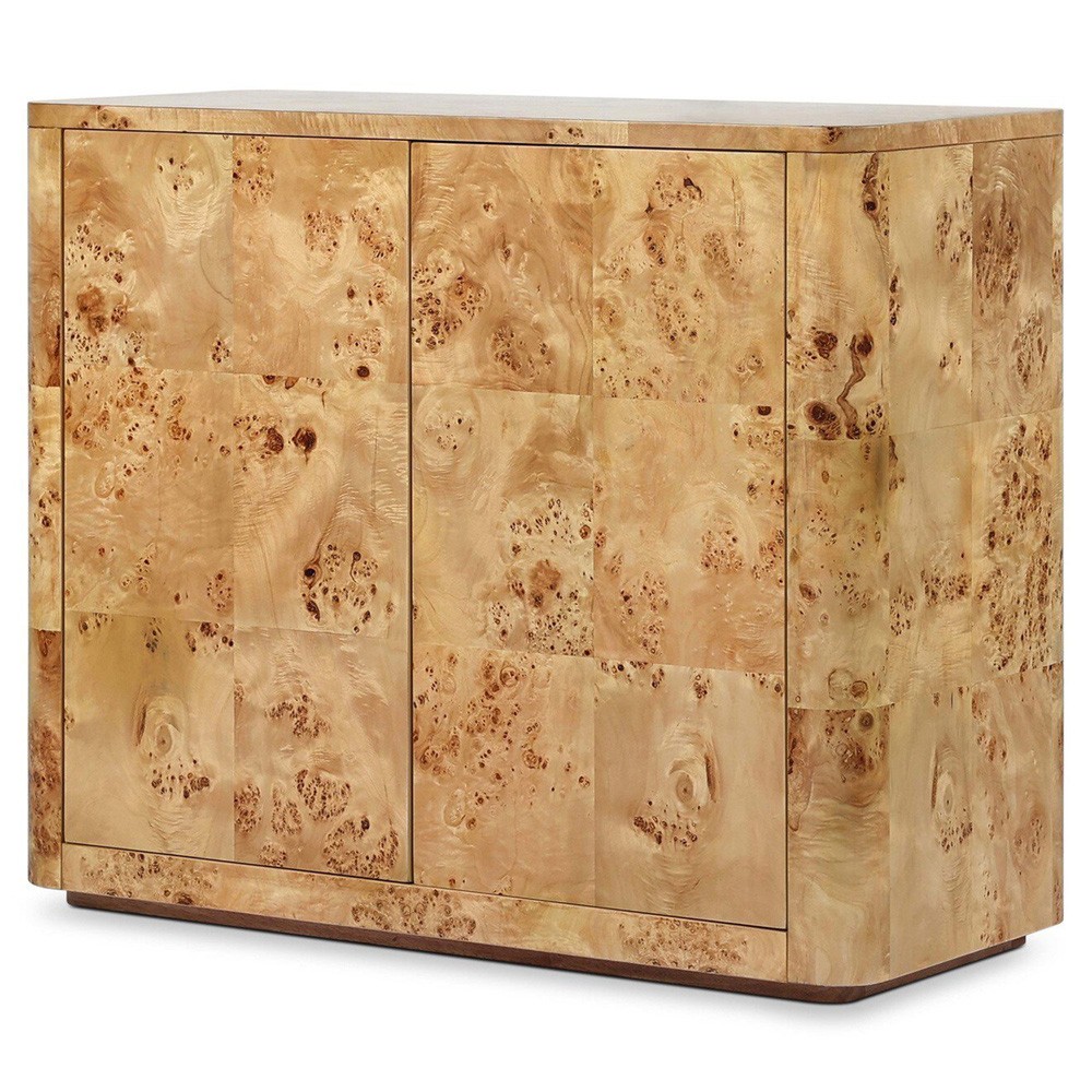 Mullins Modern Classic Natural Burl Small Media Cabinet - 42"|
