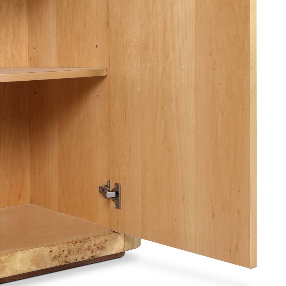 Mullins Modern Classic Natural Burl Small Media Cabinet - 42"|