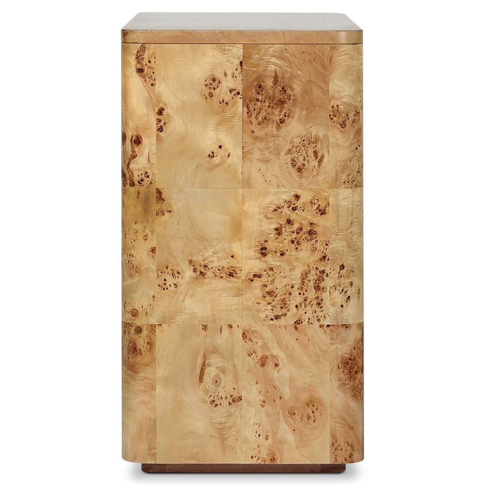 Mullins Modern Classic Natural Burl Small Media Cabinet - 42"|
