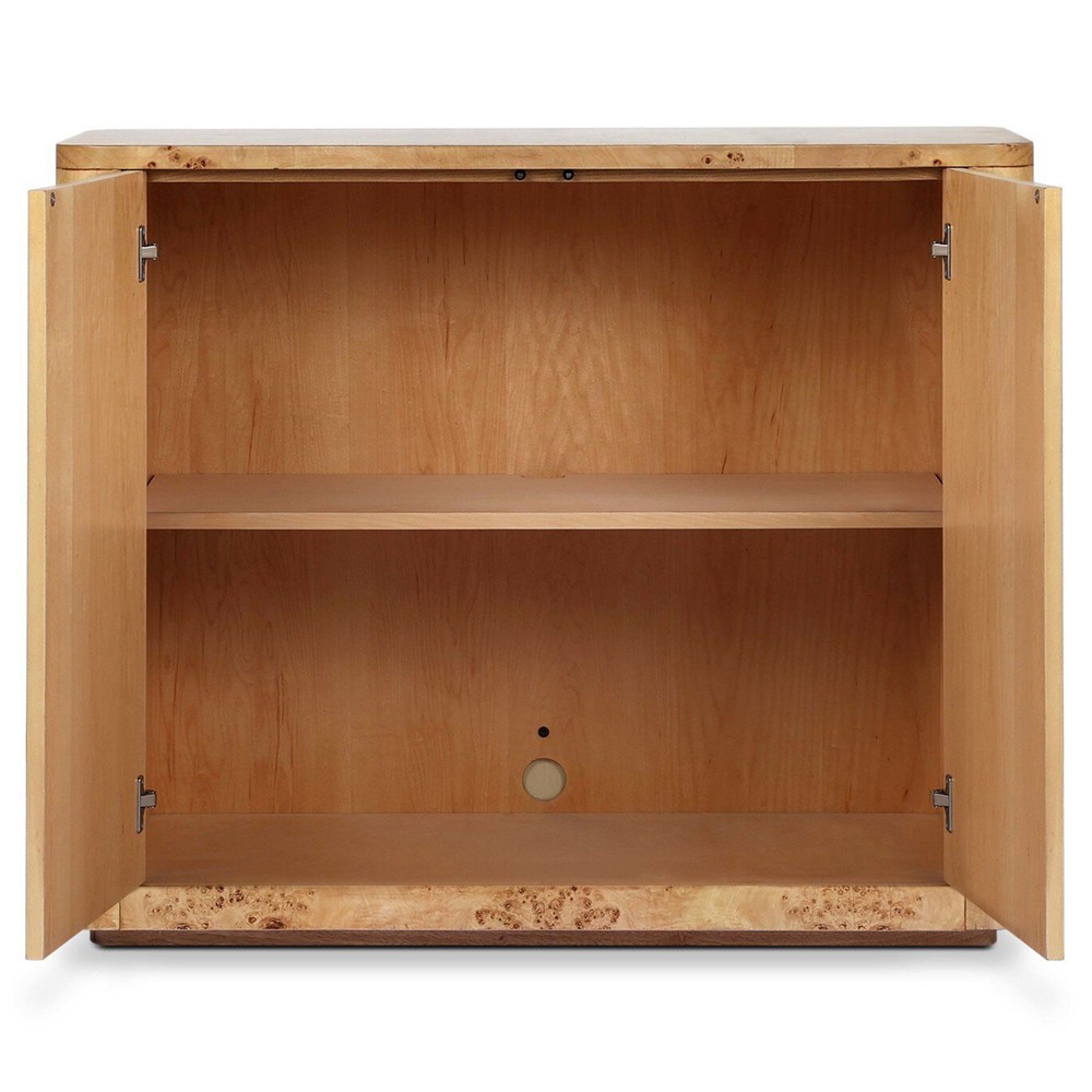 Mullins Modern Classic Natural Burl Small Media Cabinet - 42"|