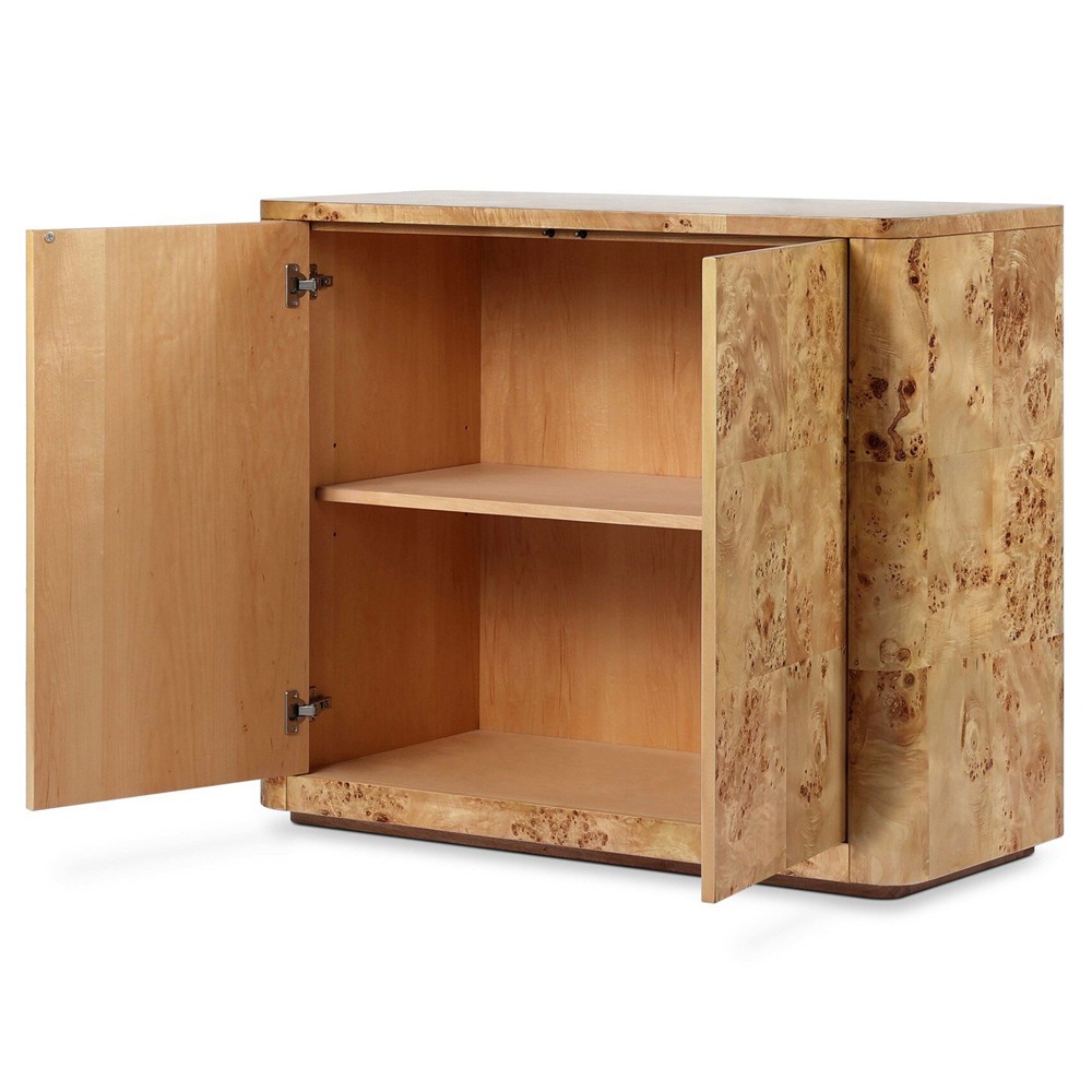 Mullins Modern Classic Natural Burl Small Media Cabinet - 42"|