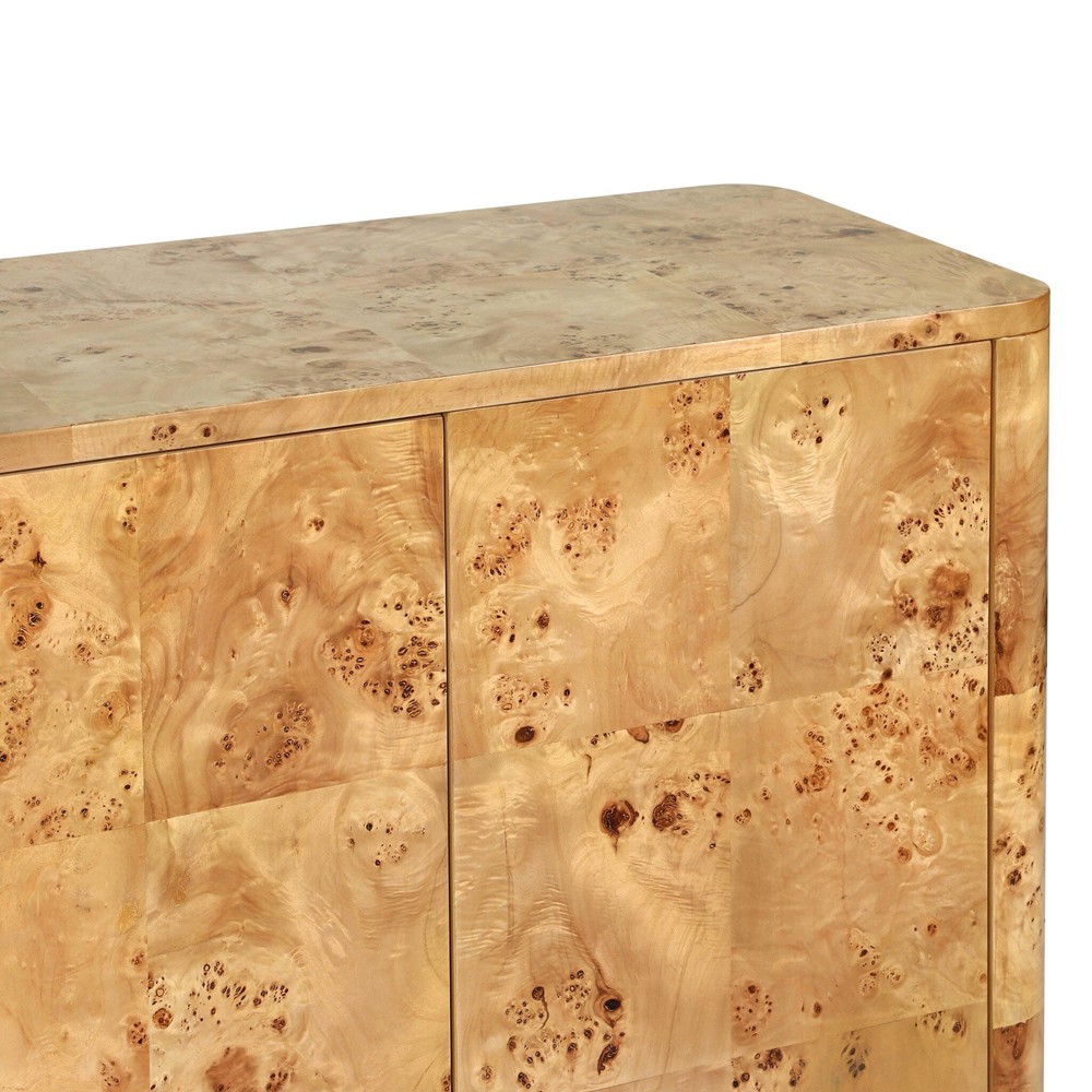 Mullins Modern Classic Natural Burl Small Media Cabinet - 42"|