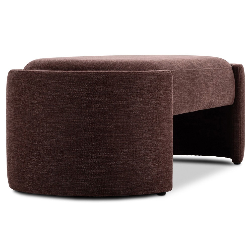 Sebba Modern Classic Maroon Velvet Bedroom Bench|