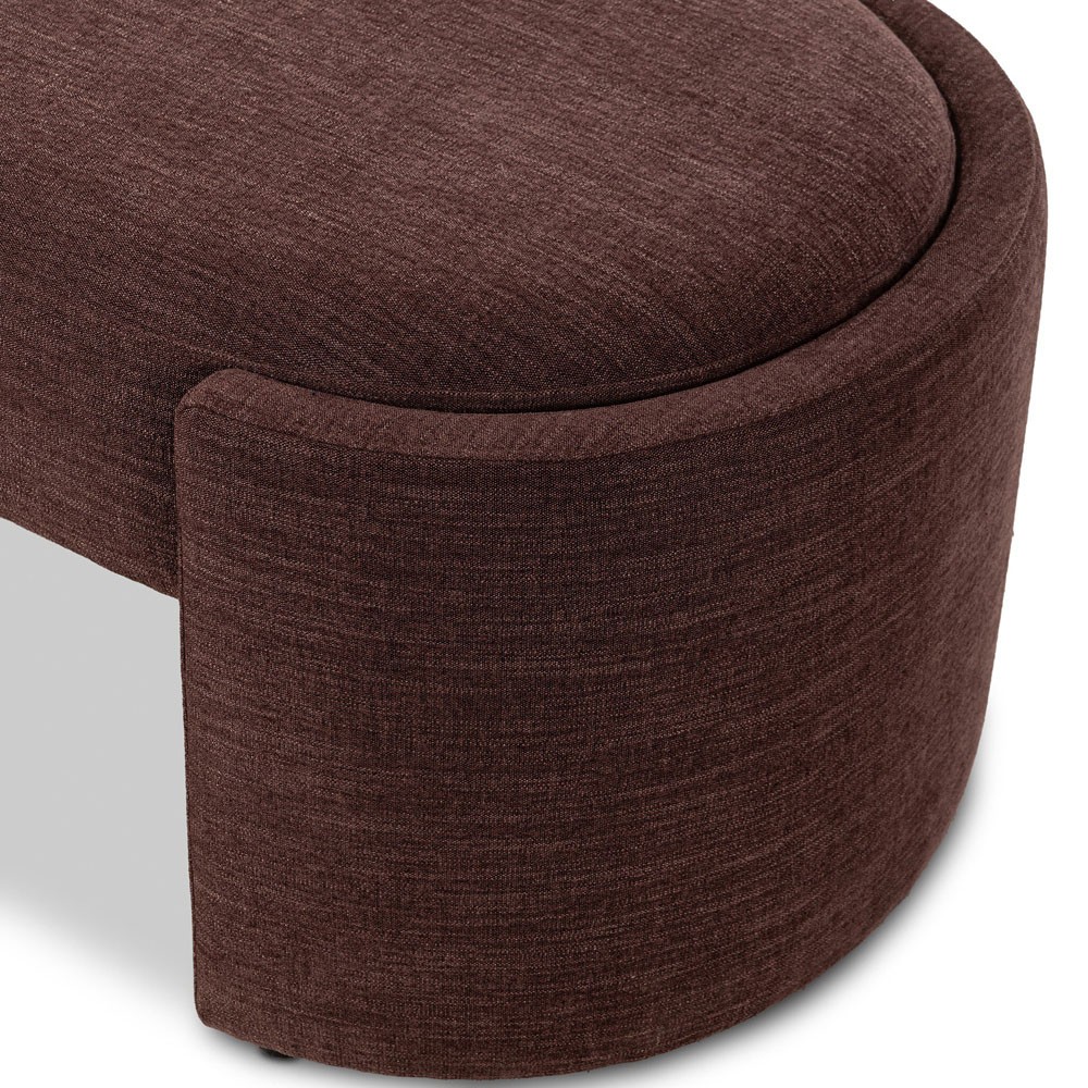 Sebba Modern Classic Maroon Velvet Bedroom Bench|