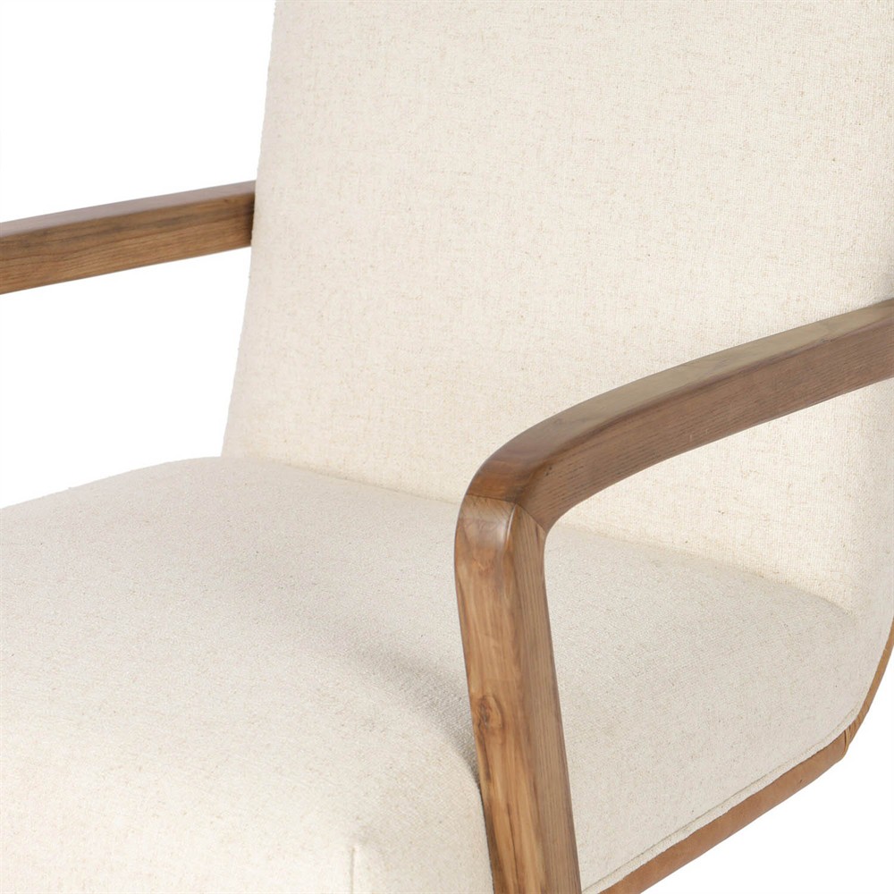 Timeo Modern Classic Off White Performance Desk Chair|