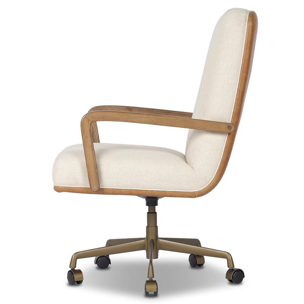 Timeo Modern Classic Off White Performance Desk Chair|