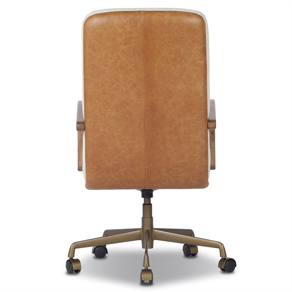 Timeo Modern Classic Off White Performance Desk Chair|