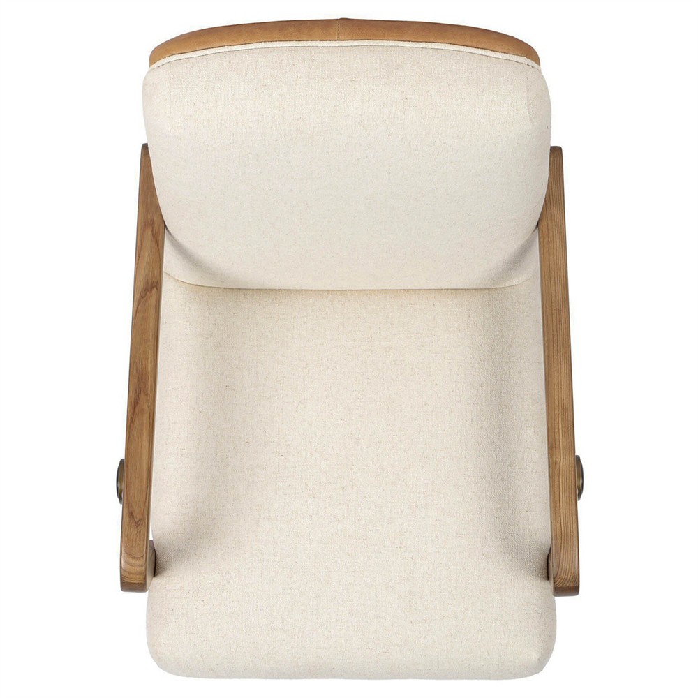 Timeo Modern Classic Off White Performance Desk Chair|