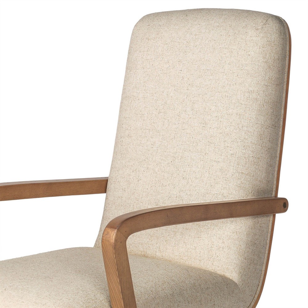 Timeo Modern Classic Off White Performance Desk Chair|