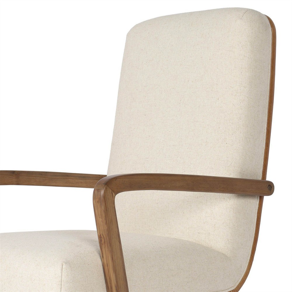 Timeo Modern Classic Off White Performance Desk Chair|
