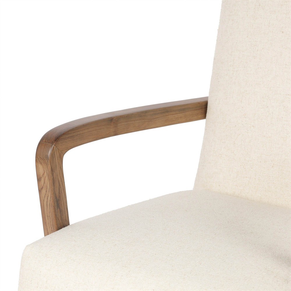 Timeo Modern Classic Off White Performance Desk Chair|