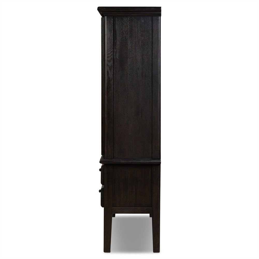 Whitney Rustic Lodge Black Oak Cabinet|