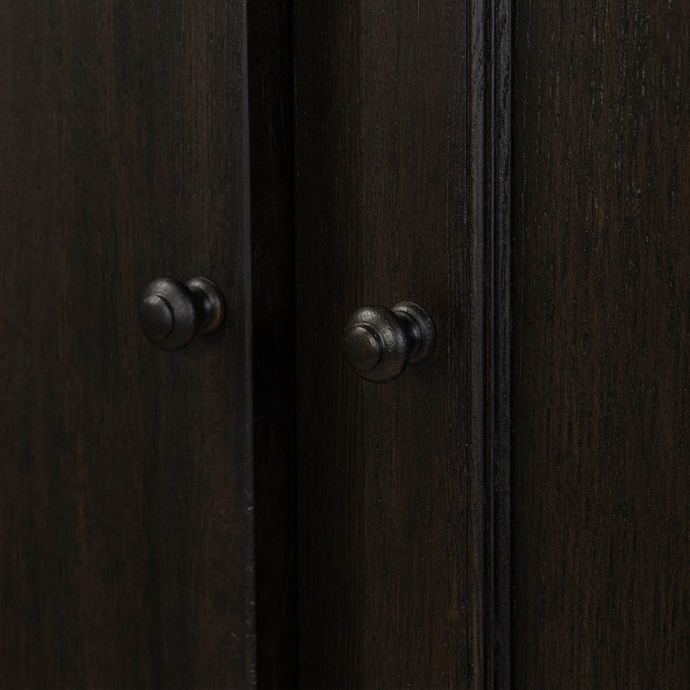 Whitney Rustic Lodge Black Oak Cabinet|