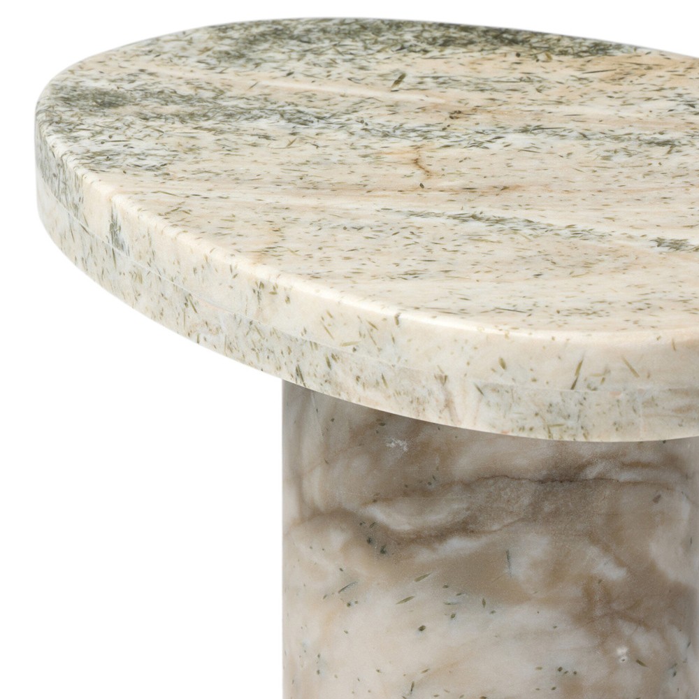 Zayden Modern Classic Beige Onyx End Table|
