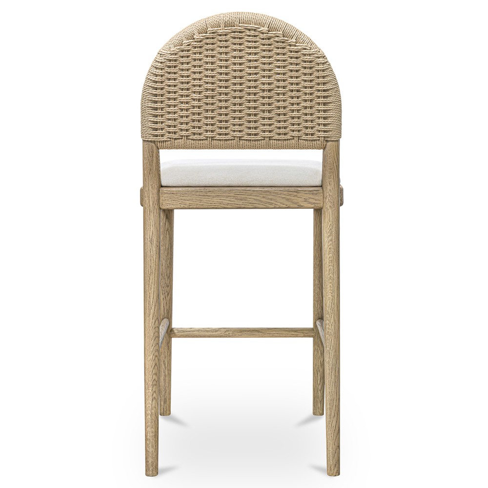 Imran Coastal Beach Natural Oak Counter Stool|