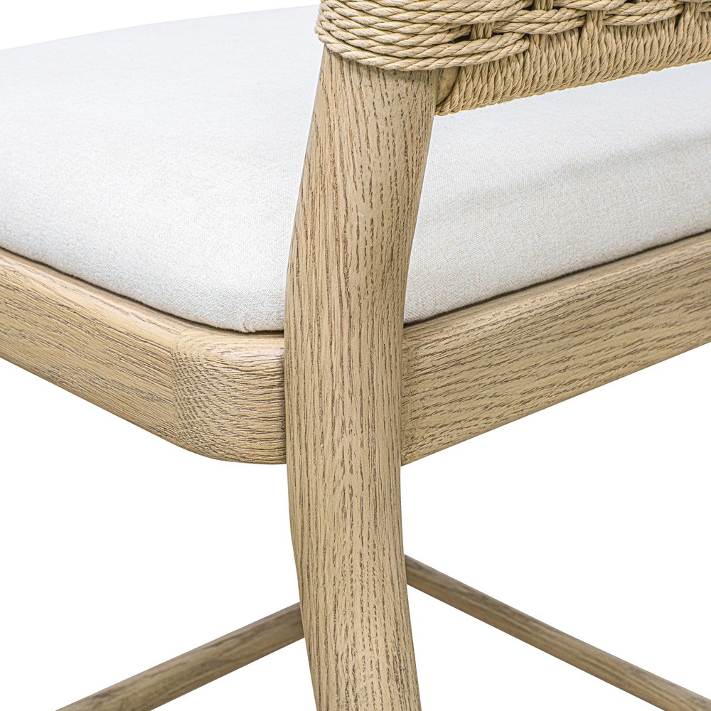 Imran Coastal Beach Natural Oak Counter Stool|