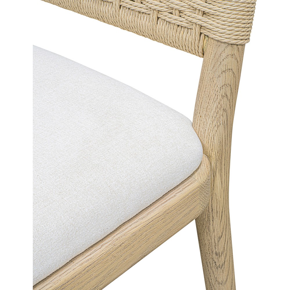 Imran Coastal Beach Natural Oak Counter Stool|