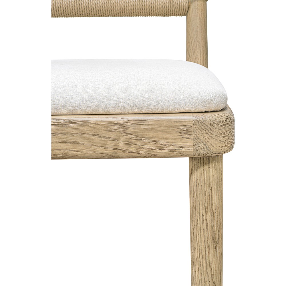 Imran Coastal Beach Natural Oak Counter Stool|