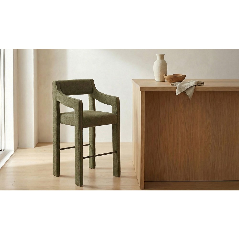Makari Modern Classic Green Counter Stool|