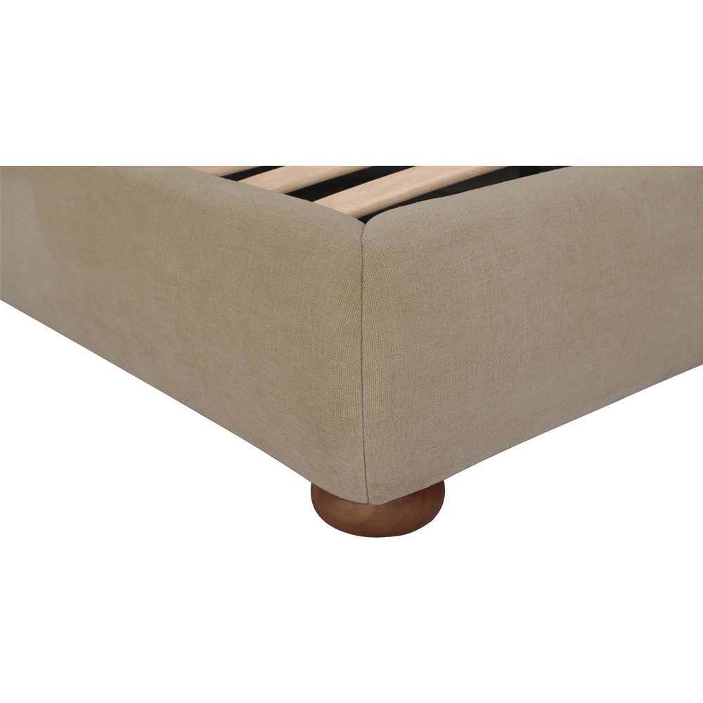 Imran Modern Classic Beige Textured Storage Bed - Queen|