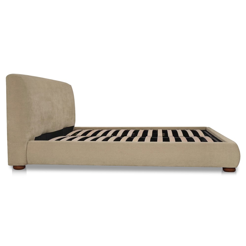 Imran Modern Classic Beige Textured Storage Bed - Queen|