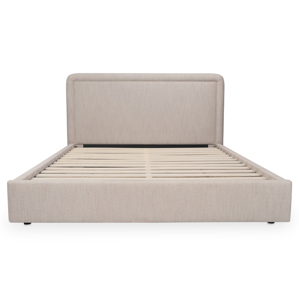 Denham Modern Classic Flecked Beige Storage Bed - Queen|