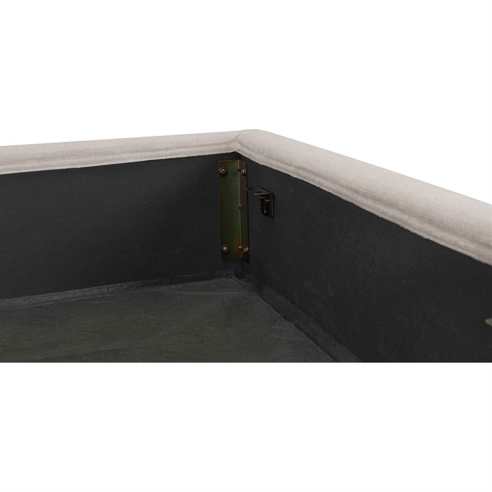 Kershaw Updated Traditional Cream Wingback Storage Bed - Queen|