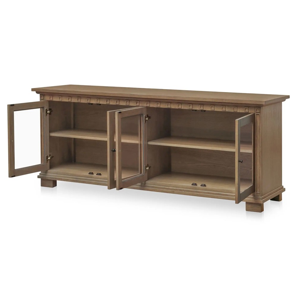 Lillia Updated Traditional Brown Wood Sideboard|