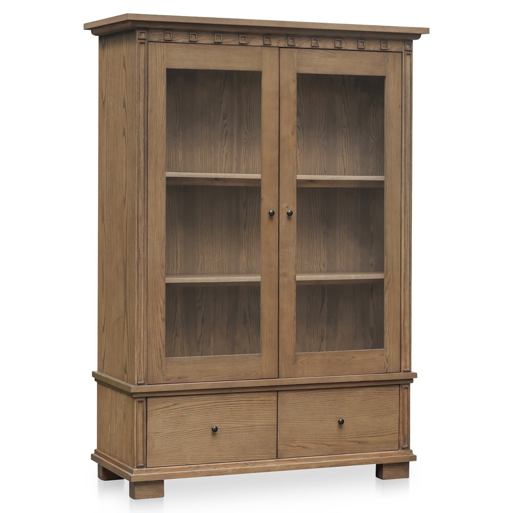 Lillia Updated Traditional Brown Wood Cabinet|