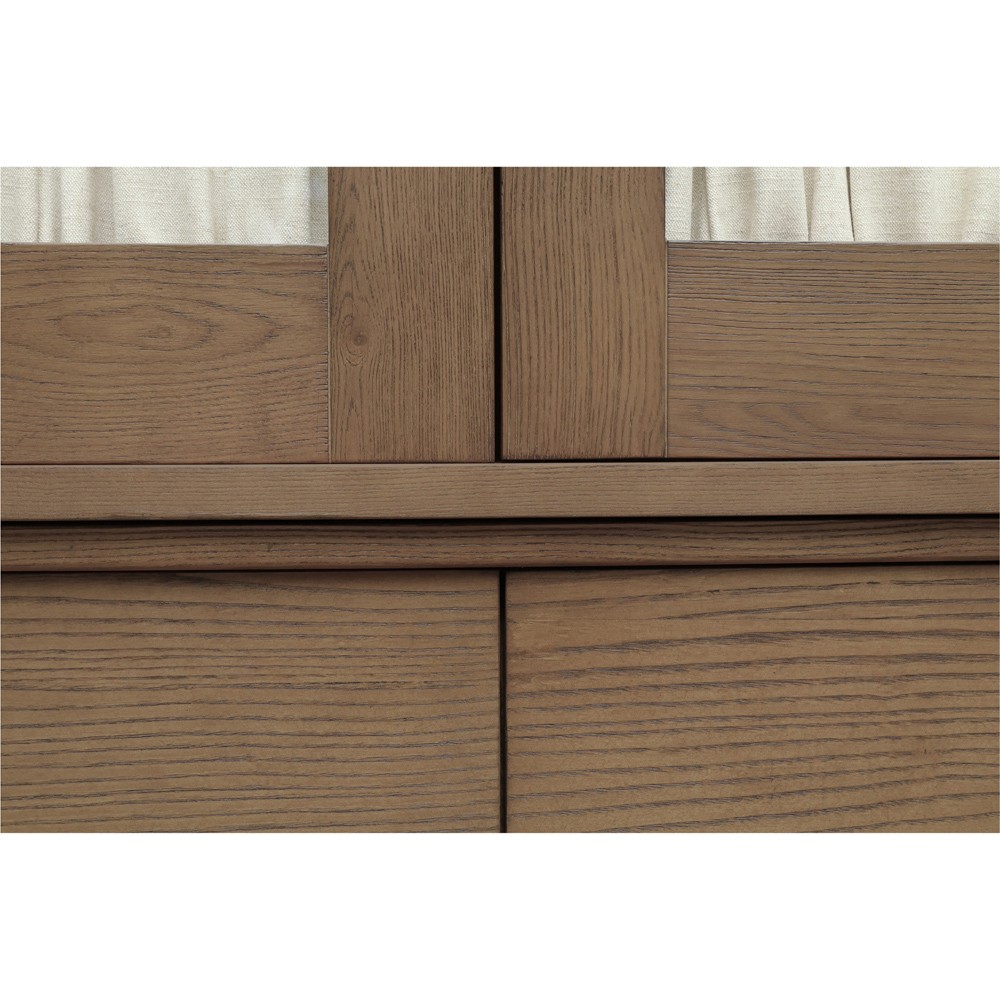 Lillia Updated Traditional Brown Wood Cabinet|