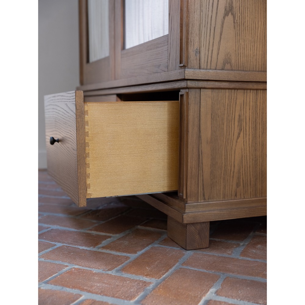 Lillia Updated Traditional Brown Wood Cabinet|