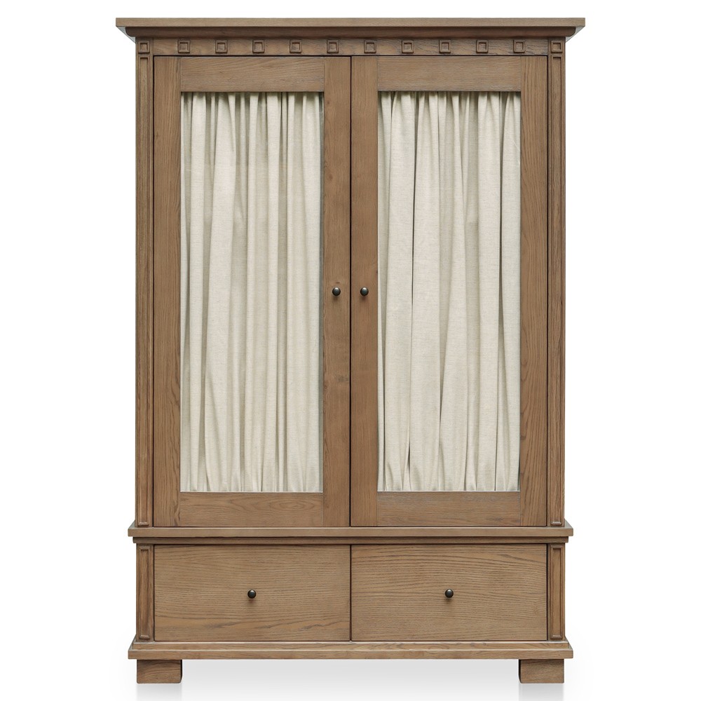 Lillia Updated Traditional Brown Wood Cabinet|
