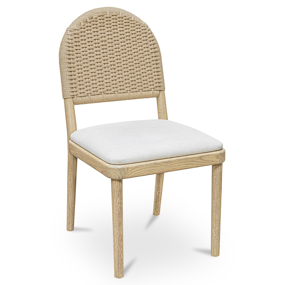 Imran Coastal Beach Natural Oak Dining Chair - Set of 2|