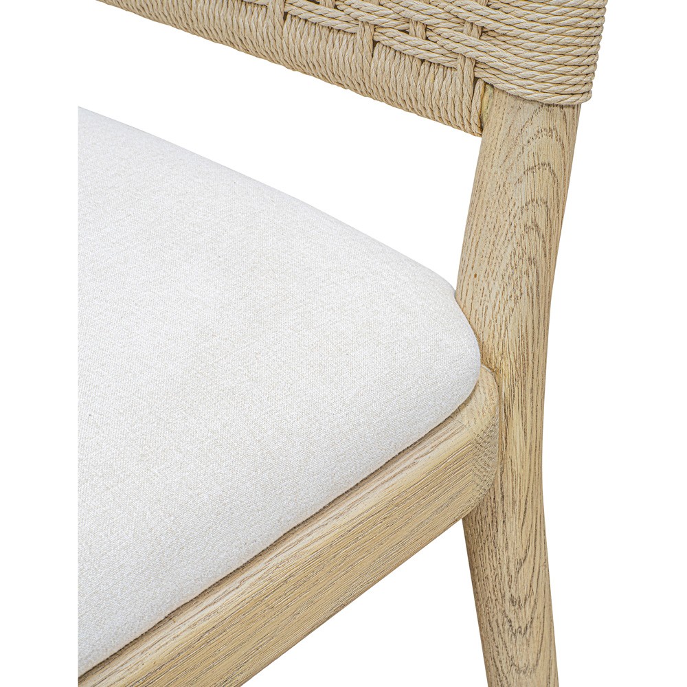 Imran Coastal Beach Natural Oak Dining Chair - Set of 2|