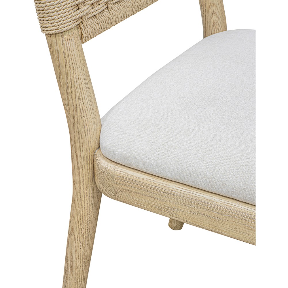 Imran Coastal Beach Natural Oak Dining Chair - Set of 2|