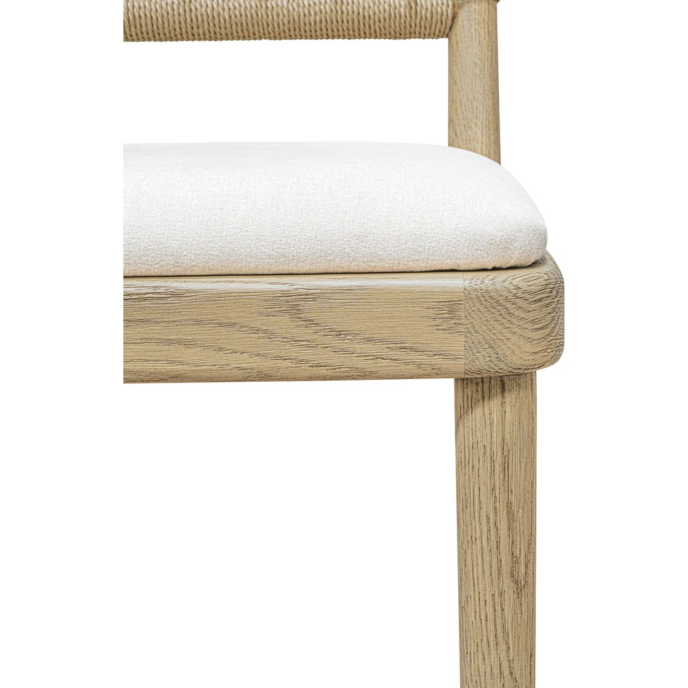 Imran Coastal Beach Natural Oak Dining Chair - Set of 2|