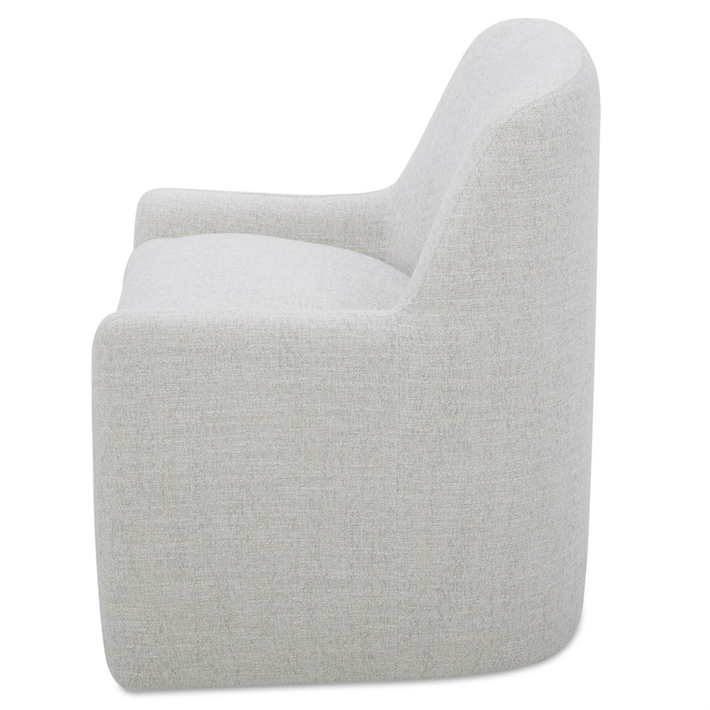 Maise Modern Classic White Caster Dining Chair|