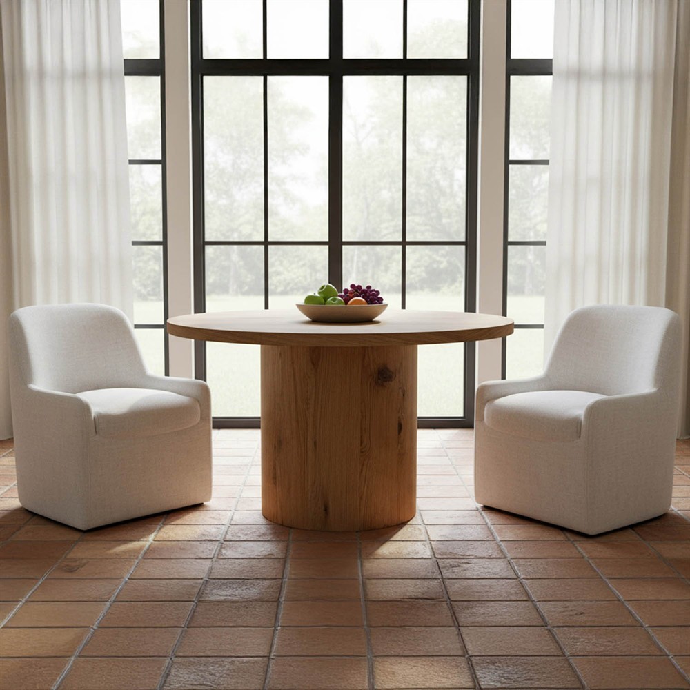 Maise Modern Classic White Caster Dining Chair|