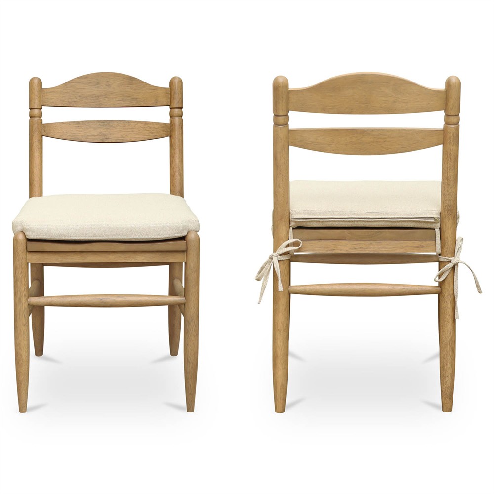 Talise Updated Traditional Brown Wood Dining Chair - Set of 2|