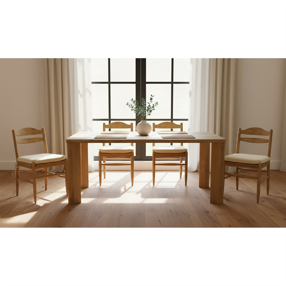 Talise Updated Traditional Brown Wood Dining Chair - Set of 2|