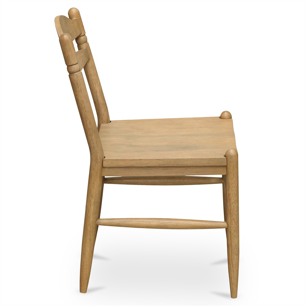 Talise Updated Traditional Brown Wood Dining Chair - Set of 2|